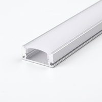 Profilé LED en aluminium avec diffuseur opale, embouts et clips, cadre mince en alliage d'aluminium pour caisson lumineux LED