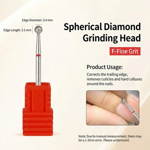 <span class=keywords><strong>Fresa</strong></span> a sfera diamantata per unghie, <span class=keywords><strong>fresa</strong></span> rotante elettrica per pedicure, manicure, limatura, rimozione cuticole, attrezzi per unghie, punta per nail art - Product Image 3