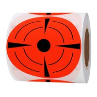 Target Tembak Bulat 4" Perekat Langsung dari Pabrik, Target Bullseye Merah Hitam Fluoresen, Stiker Titik Grosir, Sampel Gratis