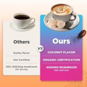 Mélanges de café aux champignons biologiques Chinaherbs, 12 extraits biologiques de qualité supérieure, améliore la concentration, renforce l'immunité, café instantané, peut être consommé par les végétaliens - Product Image 5