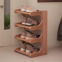 Étagères à chaussures en bois modernes personnalisées, étagère à chaussures en bois d'angle à plusieurs étages pour la maison, étagère à chaussures en bois