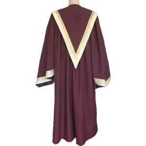 Fábrica China Fabricación Poliéster Iglesia Coro Robe Iglesia Abajo Vestido Iglesia Uniforme o personalizado Coro Robe con estola - Product Image 4