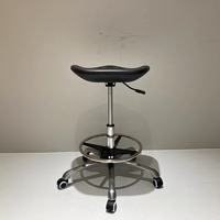 Tabourets de bar de garage en cuir PU durable, chaise à roulettes rotatives ergonomiques à hauteur réglable pour dentiste hôpital tâche opérateur caissier