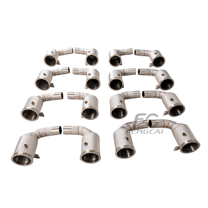 Tuyaux d'échappement à haut débit en acier inoxydable SS304 pour Porsche 911 992 Carrera 3.0T 2019-2024, flux d'air optimisé par canalisation à double canal - Product Image 4