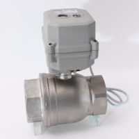 Vanne à boisseau sphérique motorisée électrique haute température DC12V DN50 50mm pour eau, fournisseurs chinois OEM