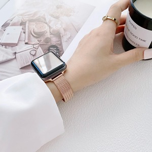 Forwelleny nuovo braccialetto cinturino in metallo per <span class=keywords><strong>Apple</strong></span> <span class=keywords><strong>Watch</strong></span> 11 10 9 44 45 49MM <span class=keywords><strong>Ultra</strong></span> acciaio inox Milanese cinturino per Iwatch 42MM 46MM - Product Image 5