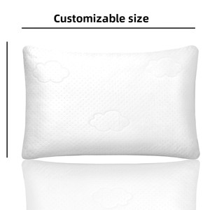 Oreiller en mousse à mémoire de forme déchiquetée rafraîchissant toute la nuit, garnissage réglable haute densité, respirant, de luxe, double couche, rectangulaire, qualité hôtelière - Product Image 3