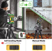 16 lignes 4D 360 °   Niveau laser vert auto-nivelant avec base rotative pour la construction, le carrelage et le revêtement de sol
