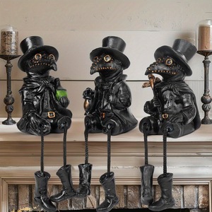 Ensemble de Statues de Médecin de la Peste, Décoration d'Halloween, Ornement d'Intérieur, Cadeau, Figurine en Résine Synthétique en Trois Pièces - Product Image 2