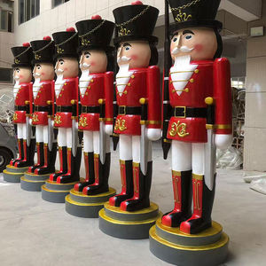 Sculptures géantes de Noël pour centres commerciaux, sculptures <span class=keywords><strong>en</strong></span> fibre de verre, casse-noisettes de Noël de 10 pieds à vendre - Product Image 3