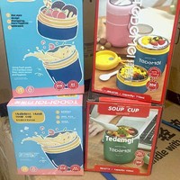 Doppelwandiger Edelstahl-Suppentopf im japanischen Stil, hochwertig, tragbar, isolierte Lunchbox, lebensmittelecht versiegelt