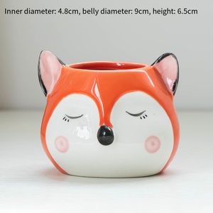 Maceta de Cerámica con Forma de Animalito, Linda y de Dibujos Animados, para Plantas Verdes, Decoración de Escritorio - Product Image 6