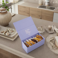 Enveloppe ondulée boîte d'emballage cadeau de papier de parfum de biscuit magnétique