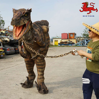 D'attractions grandeur nature animatronique réaliste velociraptor dinosaure dragon costumes