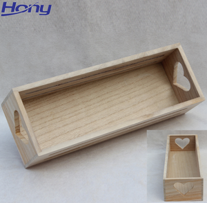 Scatola Decorativa in Legno a Forma di Cuore, Vassoio Stretto con Manico Traforato, Contenitore per Piante e Oggetti - Product Image 6