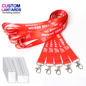 Personalised <b>Polyester</b> Custom Bright Color Sublimation Heat Transfer Printing Keychain <b>Lanyards</b> with Neck Id Badge Card Holder - Product Image 1