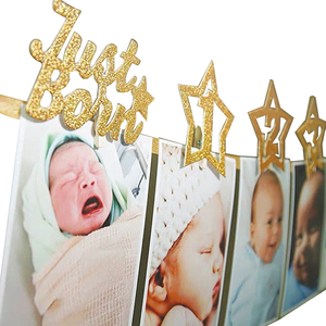 Striscione Cornice Portafoto 12 Mesi, Decorazioni <span class=keywords><strong>Primo</strong></span> <span class=keywords><strong>Compleanno</strong></span> Bambini, Forniture per Feste 1° Anno Neonato/a - Product Image 1