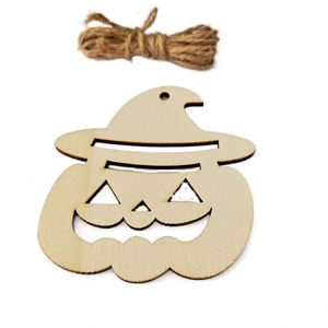 Adornos Creativos de Madera para Fiestas, Decoraciones Colgantes para el Hogar, Manualidades, Accesorios para el Festival de los Fantasmas, Decoraciones de Halloween - Product Image 3