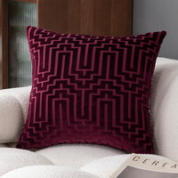 Housse de coussin tissée vintage de luxe avec fermeture éclair invisible, écologique, antibactérienne, couleur personnalisée pour la maison et l'hôtellerie
