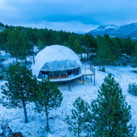 Tente dôme en plexiglas imperméable Igloo Resort Glamping avec climatisation