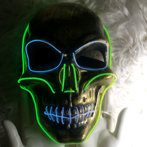 Masque LED Crâne Personnalisé pour Halloween, Fête <span class=keywords><strong>Horreur</strong></span>, PVC Rechargeable, Couverture Complète du <span class=keywords><strong>Visage</strong></span>, 20,22 Millions de Lumens - Product Image 2