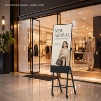 Écran d'affichage numérique double face de 43 pouces, écran publicitaire LCD fin à suspendre pour vitrine de magasin et centre commercial