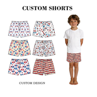 Shorts personnalisés avec motif drapeau américain, deux poches, cordon de serrage blanc, pour garçons, en tissu maillé fermé ou ouvert, boutique