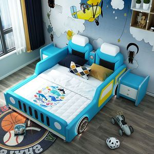 Tempat Tidur Mobil Balap Kayu Desain Baru untuk Perabot Kamar Anak, Rangka Tempat Tidur Anak Bentuk Mobil Sport yang Tahan Lama untuk Anak Laki-laki - Product Image 4