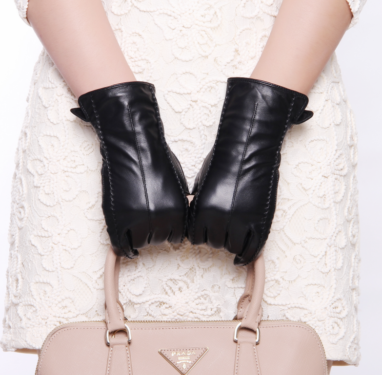 Высококачественные модные классические женские кожаные перчатки от LiXian Mega Factory