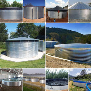 Réservoir d'eau en acier ondulé pour l'eau de pluie, réservoir d'eau cylindrique galvanisé, silo pour l'aquaculture ou l'abreuvement du bétail - Product Image 6