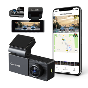 Carlover 4K 2 ống kính GPS Dashcam 5G Wifi Dash Cam 4k Dash Cam phía trước và phía sau 4K xe hộp đen Dash Camera cho xe ô tô - Product Image 4