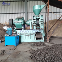 Machine à briquettes de bois, machine à charbon de coque de noix de coco, machine à charbon de bois, machine à presser le coke en forme de boule ovale à action rapide, carbonate de calcium