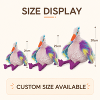 Peluche d'oiseau brodée sur mesure, directement de l'usine, anti-stress, œuvre d'art, OEM ODM, poupée en peluche pour marques IP originales