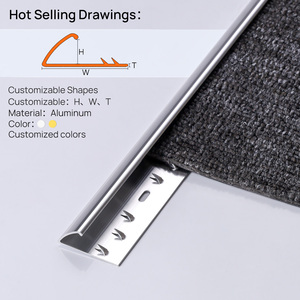 Decortrim tầng phụ kiện hợp kim nhôm thép không gỉ Thảm <span class=keywords><strong>TRIM</strong></span> Strip cho thảm cạnh <span class=keywords><strong>TRIM</strong></span> - Product Image 4