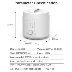 HY 5L Smart Touchscreen Reiskocher Elektrischer Multifunktions-Mini-Schnellkochtopf - Product Image 6