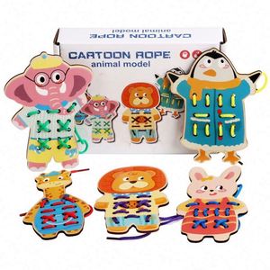 Preschoolers Colorful Laces Sewing Animals Lacing Cards Arts and Crafts <b>Gifts</b> for Kids - Product Image 6