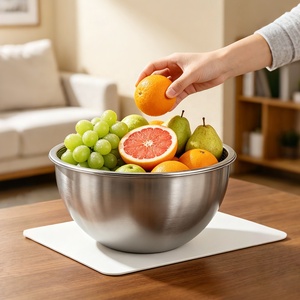 Juego de Tazones para Mezclar de Acero Inoxidable con Colador Perforado, Diseño Minimalista, Apto para Lavavajillas, para Uso en la Cocina del Hogar - Product Image 6
