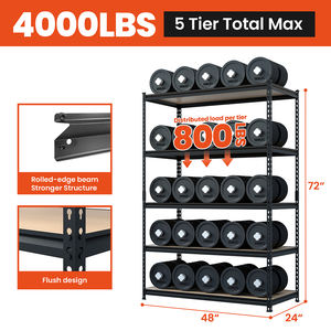 Dynaload 48 x24 אינץ 'מדפים פלדה יחידה ואחסון מדפים תעשייתיים עם הרכבה קלה ועמידה ללא תשלום - Product Image 2