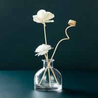 EU-Beauty Échantillons Gratuits Diffuseur de Parfum en Verre de Luxe à Roseaux 50ml Forme Carrée ou Ronde avec Bouchon à Vis pour Utilisation Parfumée