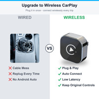 Adaptor Wireless CarPlay Android Auto Tanpa Kabel, Mudah Dipasang, Pakai Sekali Pakai di Setiap Perjalanan, Dongle Mobil USB untuk iPhone dan Android
