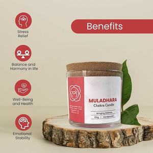 Vela Artesanal de Chakra Raíz Muladhara en Rojo que Simboliza Fuerza, Seguridad y Alineación Energética, Ideal para Meditación - Product Image 2