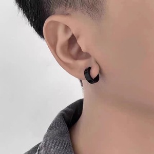 Boucles d'oreilles clips en acier inoxydable pour hommes Shuangshuo, sans perçage, fausses cartilages, accessoires de bijoux en gros - Product Image 2