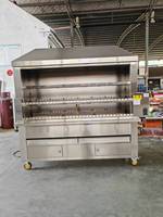 Machine de gril de poulet rotative à gaz électrique à charbon de bois robuste commerciale