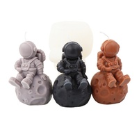 UNIMOULD Astronaut Weltraum Mond 3D Silikonformen für Dekoration Aromatherapie Kerzen Gips Ornament DIY Desktop-Form Mikrowellengeeignet