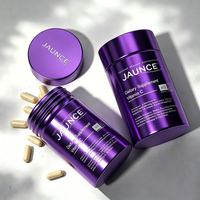 Emballage de soins de santé pour huile de poisson et vitamines, en aluminium de qualité alimentaire, avec couvercle double couche, logo sérigraphié, pour capsules et bouteilles en aluminium
