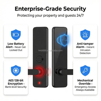 Cerradura de Hotel de Alta Calidad, Aleación de Aluminio, Inalámbrica, Inteligente, Control de Acceso con Tarjeta RFID, Cerradura Electrónica Ttlock para Hotel con TThotel