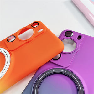Étui de support magnétique dégradé de luxe pour <span class=keywords><strong>Huawei</strong></span> Pura 70Ultra P60Pro P30 P40 P50 Mate 60 Pro Film de protection d'objectif Capa en silicone - Product Image 6