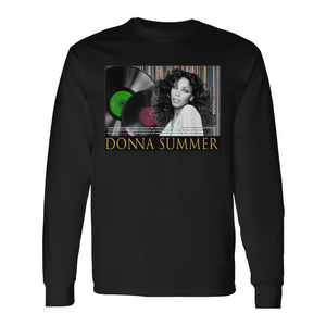 Donna Summer Camiseta de manga larga con diseño de vinilo musical, ropa unisex para adultos - Product Image 2