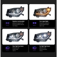 Phares LED DRL de mise à niveau pour Toyota Prado 2010-2013, ensemble de feux avant de voiture au design double projecteur, accessoires de phares automobiles