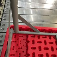 En gros extérieur rouge résine hdpe pliant en plastique rectangle table